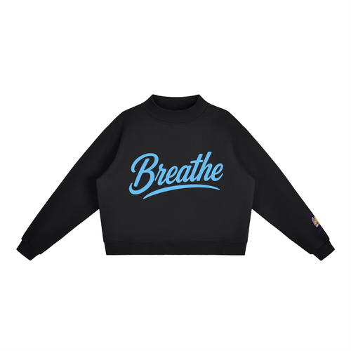 Breathe Essential Fleece Mock-Neck Crew Sweatshirt