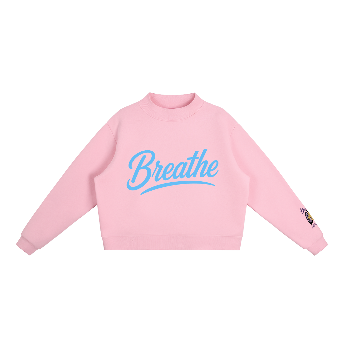 Breathe Essential Fleece Mock-Neck Crew Sweatshirt