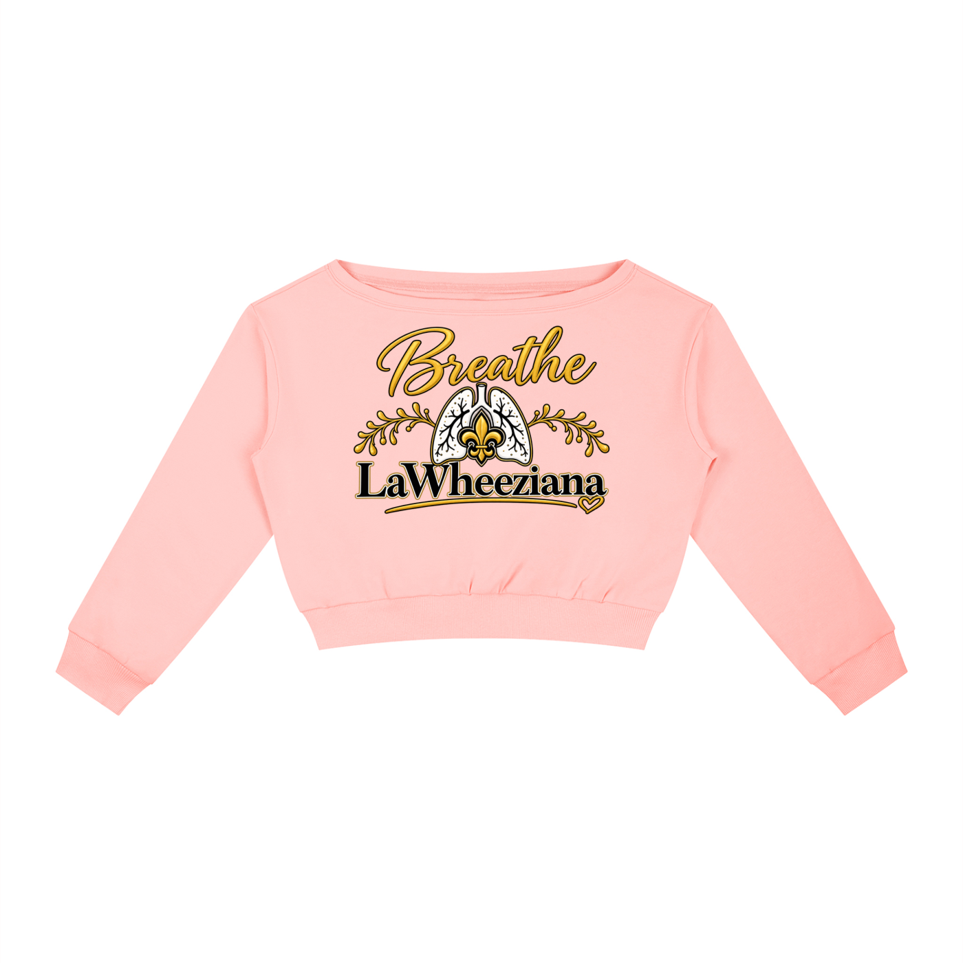 Breathe LaWheeziana Off-Shoulder Sweatshirt