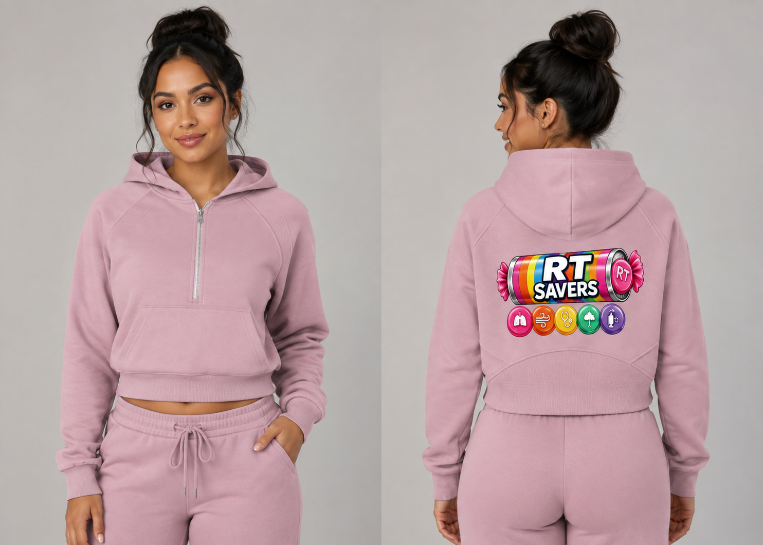 RT Saver Cropped Half-Zip Hoodie